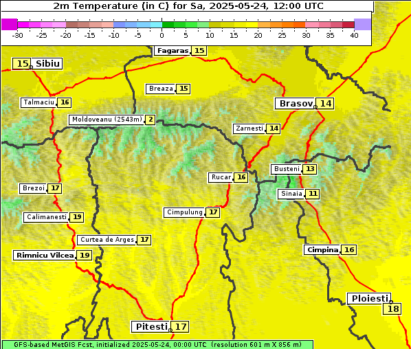 Temperatur, 24. 5. 2025