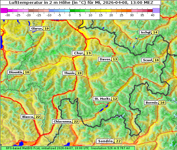 Temperatur, 8. 4. 2026