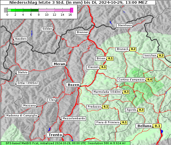 Niederschlag, 29. 10. 2024