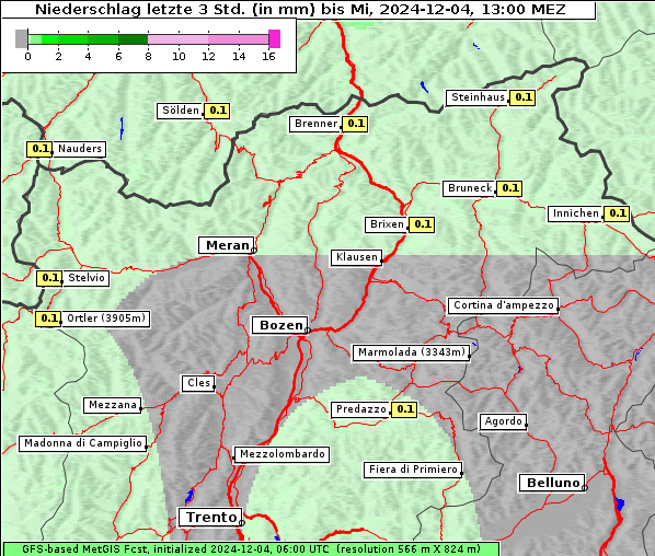 Niederschlag, 4. 12. 2024