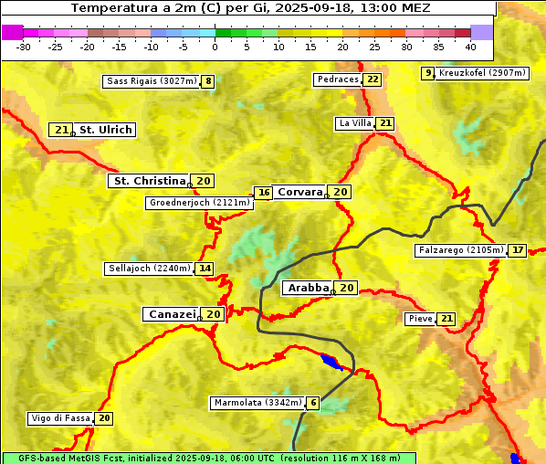 Temperatur, 18. 9. 2025