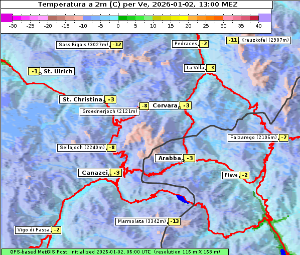 Temperatur, 2. 1. 2026