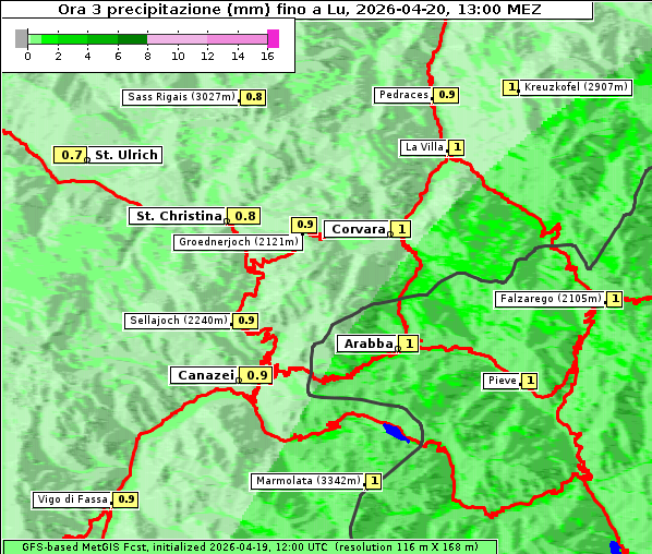 Niederschlag, 20. 4. 2026