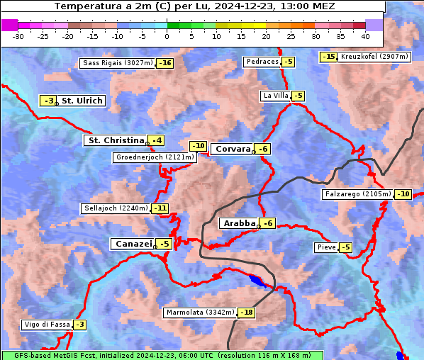 Temperatur, 23. 12. 2024