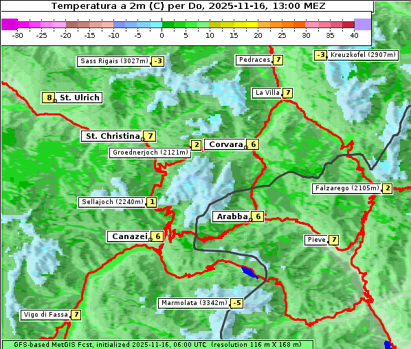 Temperatur, 16. 11. 2025