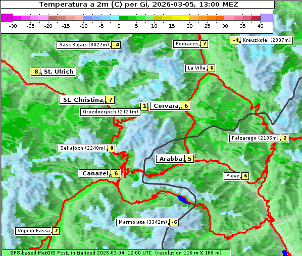 Temperatur, 5. 3. 2026
