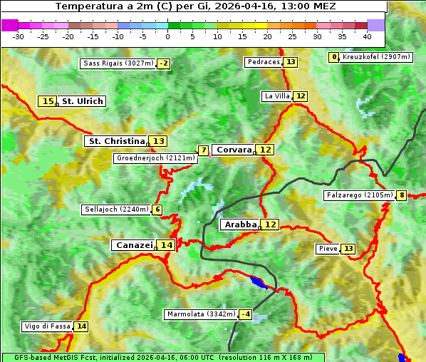 Temperatur, 16. 4. 2026