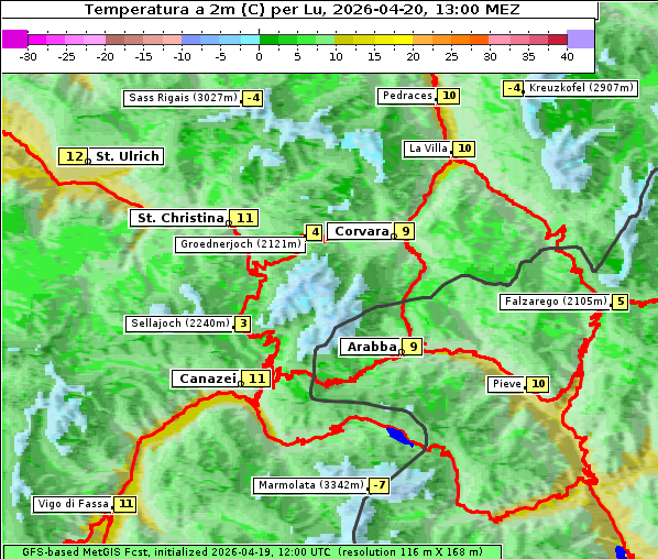 Temperatur, 20. 4. 2026
