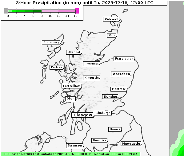 Niederschlag, 16. 12. 2025