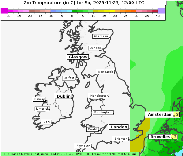 Temperatur, 23. 11. 2025