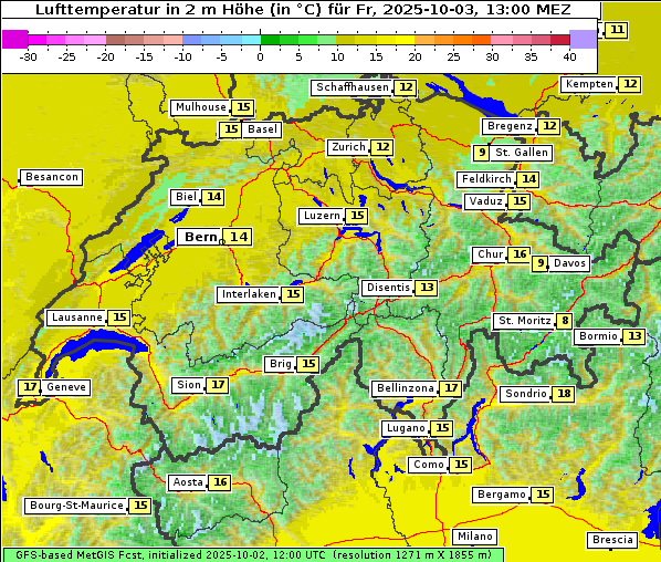 Temperatur, 3. 10. 2025