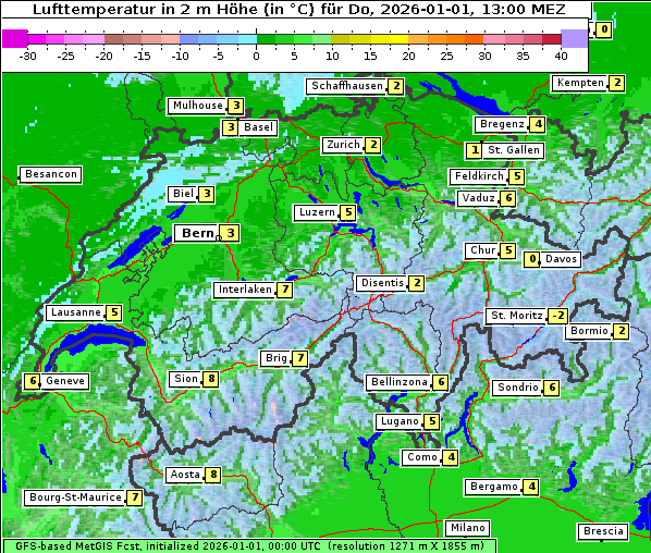 Temperatur, 1. 1. 2026