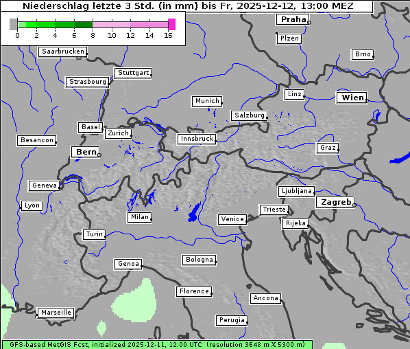 Niederschlag, 12. 12. 2025