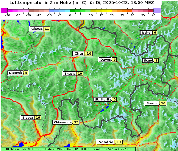 Temperatur, 28. 10. 2025