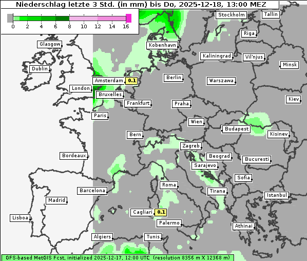 Niederschlag, 18. 12. 2025