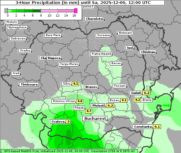 Niederschlag, 6. 12. 2025