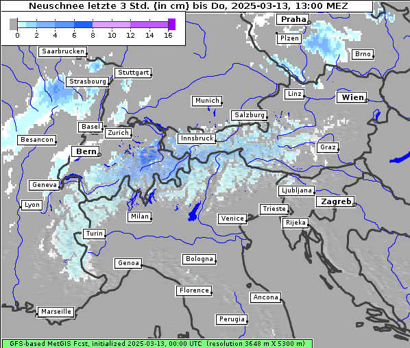 Neuschnee, 13. 3. 2025