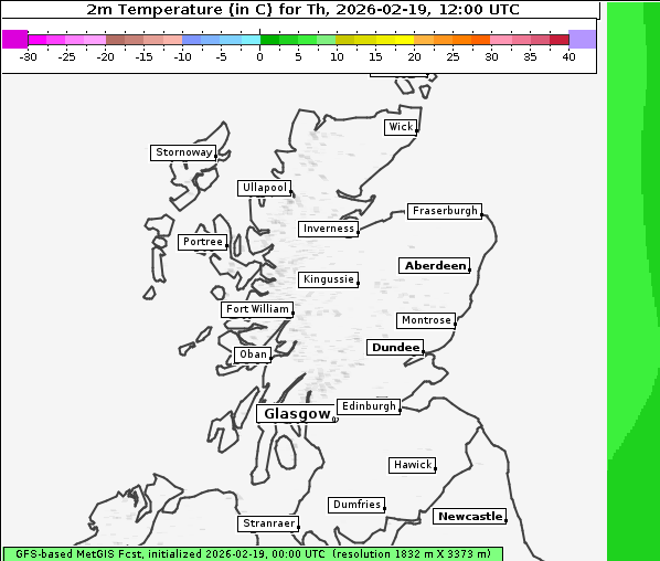 Temperatur, 19. 2. 2026