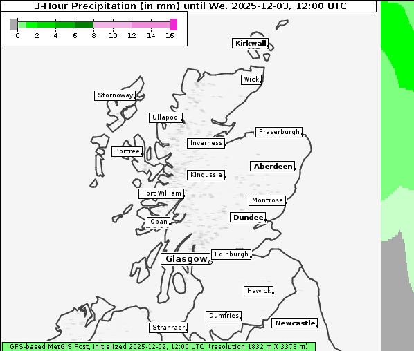 Niederschlag, 3. 12. 2025