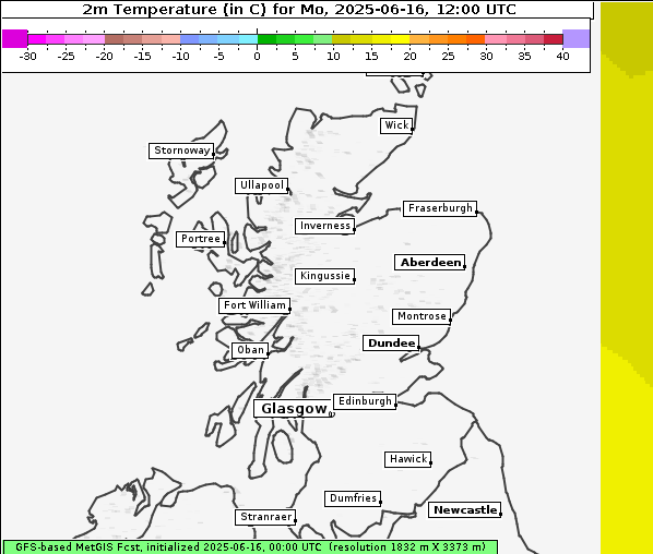 Temperatur, 16. 6. 2025