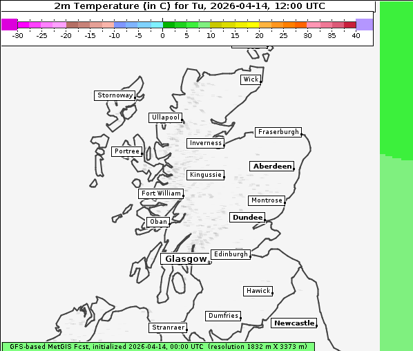 Temperatur, 14. 4. 2026