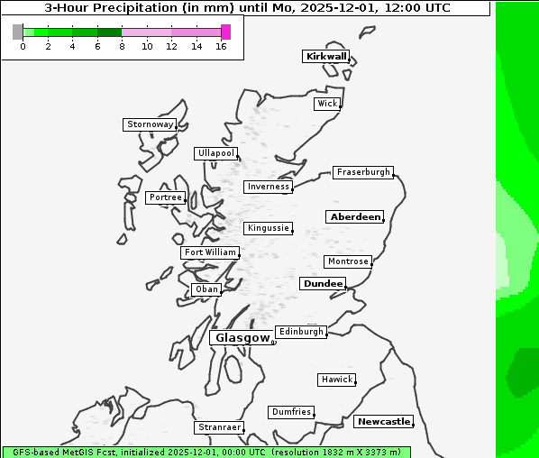 Niederschlag, 1. 12. 2025
