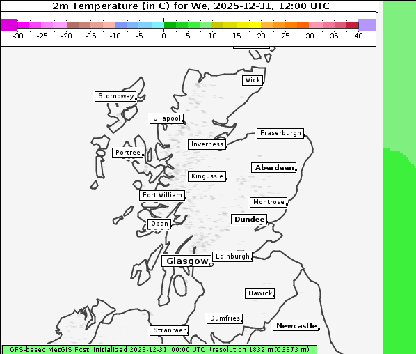 Temperatur, 31. 12. 2025