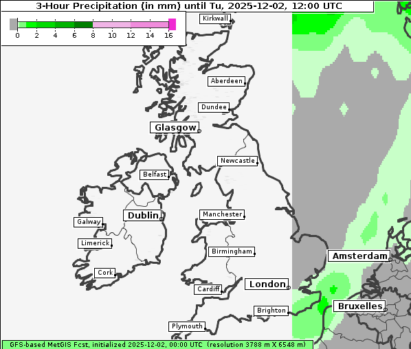 Niederschlag, 2. 12. 2025