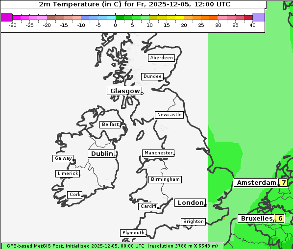 Temperatur, 5. 12. 2025