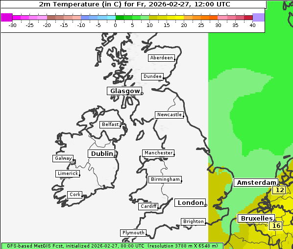 Temperatur, 27. 2. 2026