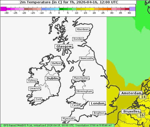 Temperatur, 16. 4. 2026