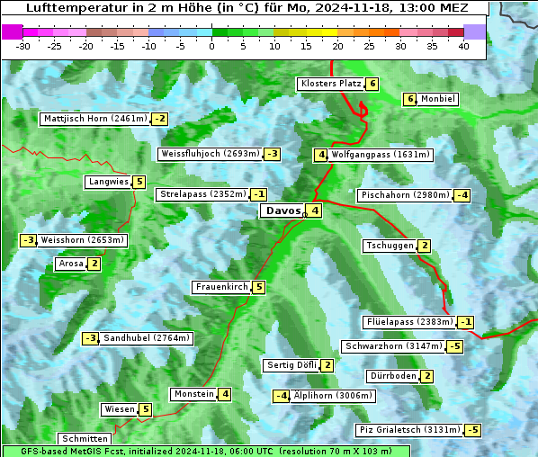 Temperatur, 18. 11. 2024