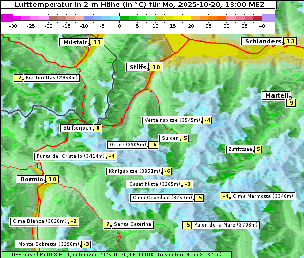 Temperatur, 20. 10. 2025
