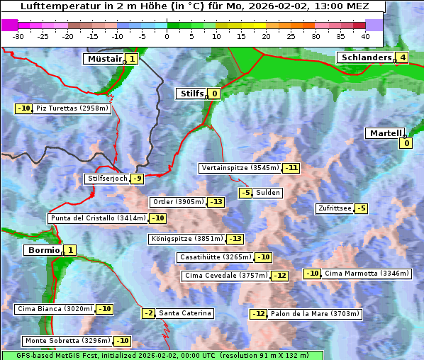Temperatur, 2. 2. 2026