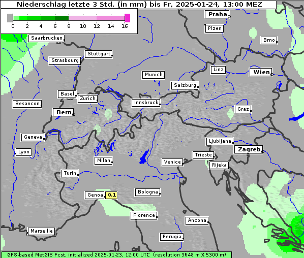 Niederschlag, 24. 1. 2025