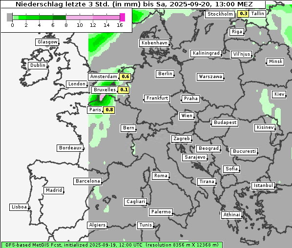 Niederschlag, 20. 9. 2025