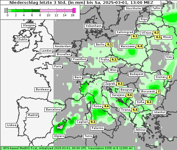 Niederschlag, 1. 3. 2025