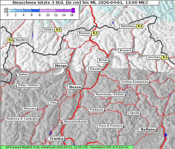 Neuschnee, 1. 4. 2026