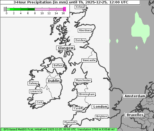 Niederschlag, 25. 12. 2025
