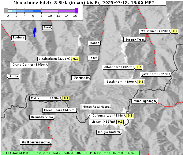 Neuschnee, 18. 7. 2025