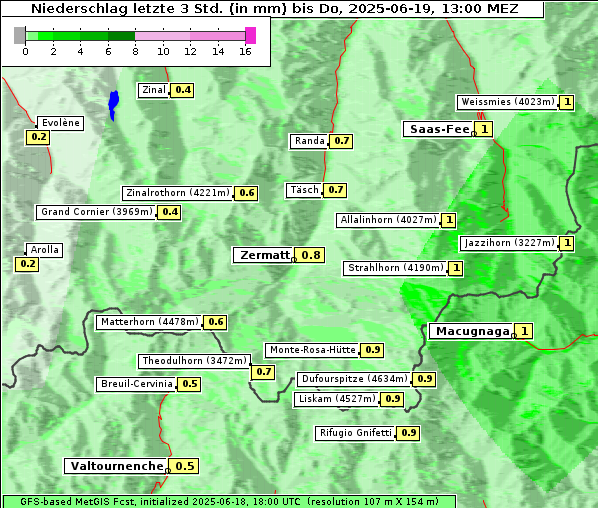 Niederschlag, 19. 6. 2025