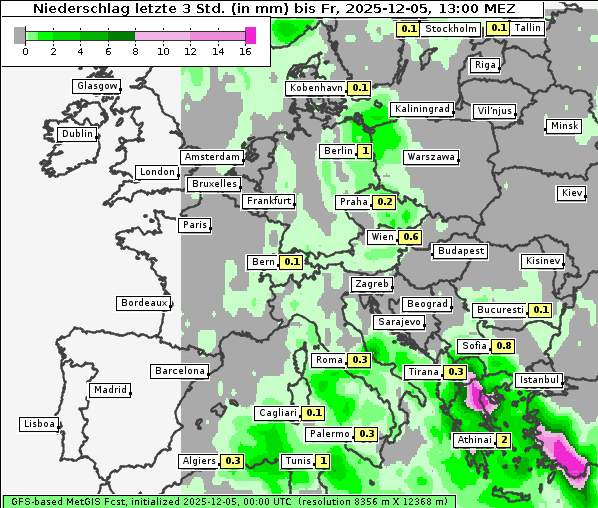 Niederschlag, 5. 12. 2025
