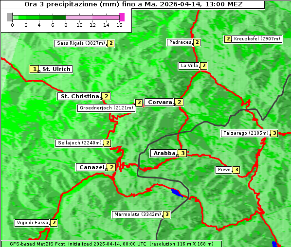 Niederschlag, 14. 4. 2026