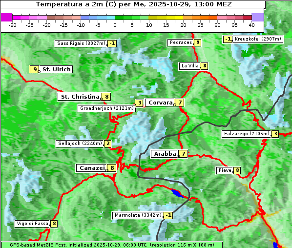 Temperatur, 29. 10. 2025
