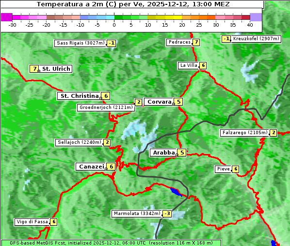 Temperatur, 12. 12. 2025