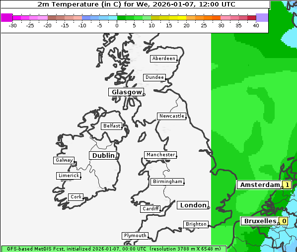 Temperatur, 7. 1. 2026