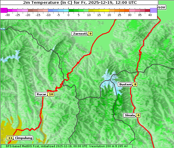 Temperatur, 19. 12. 2025