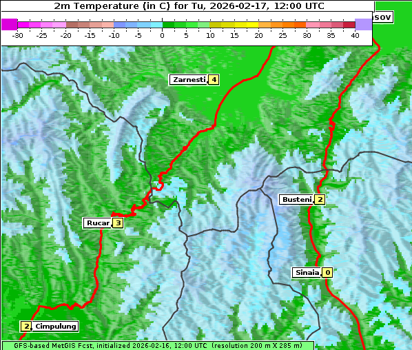 Temperatur, 17. 2. 2026