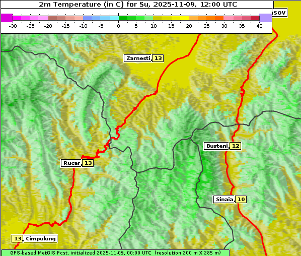 Temperatur, 9. 11. 2025