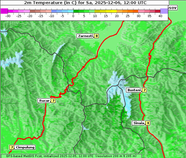 Temperatur, 6. 12. 2025